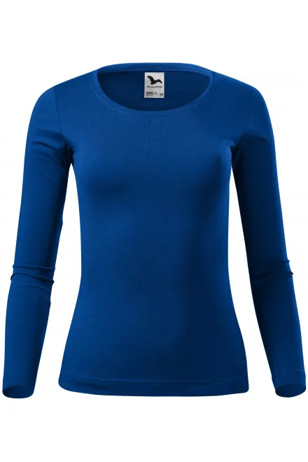 T-shirt för kvinnor med långa ärmar - kungsblå, XS