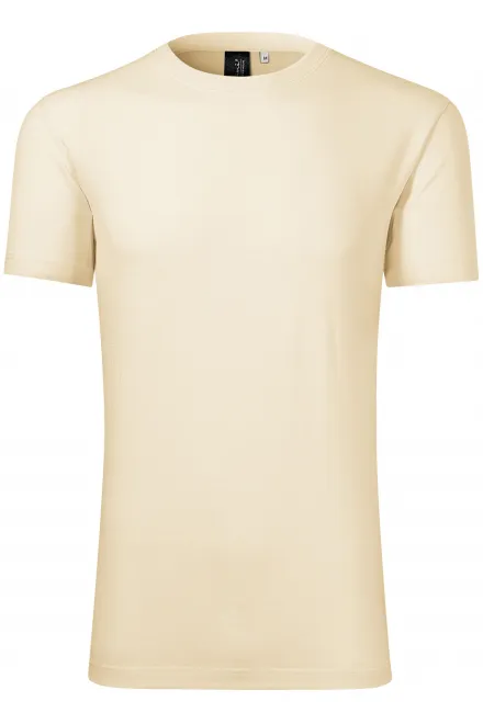 T-shirt herr tillverkad av merinoull - mandel, M