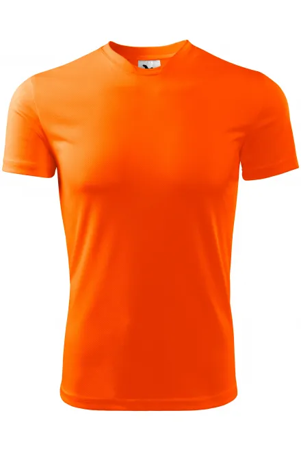 T-shirt med asymmetrisk ringning - neon orange, XL