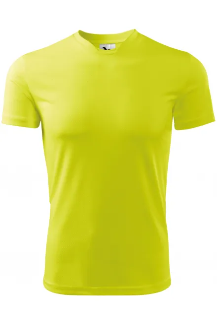 T-shirt med asymmetrisk ringning - neon yellow, XL