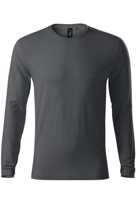 T-shirt med lång passform för män - ljusgrå, M