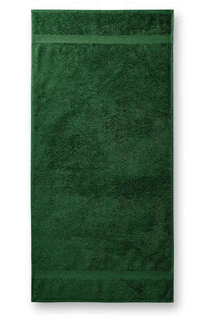 Tung bomullshandduk, 50x100cm, grön på flaska