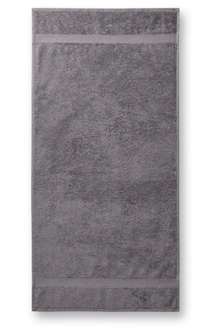 Tung bomullshandduk, 50x100cm, ljus silver