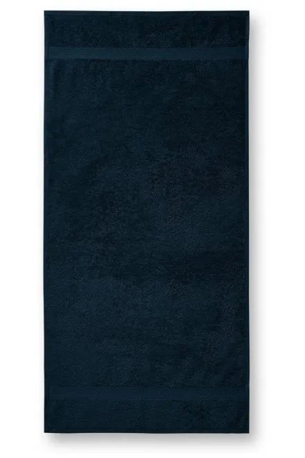 Tung bomullshandduk, 50x100cm, mörkblå