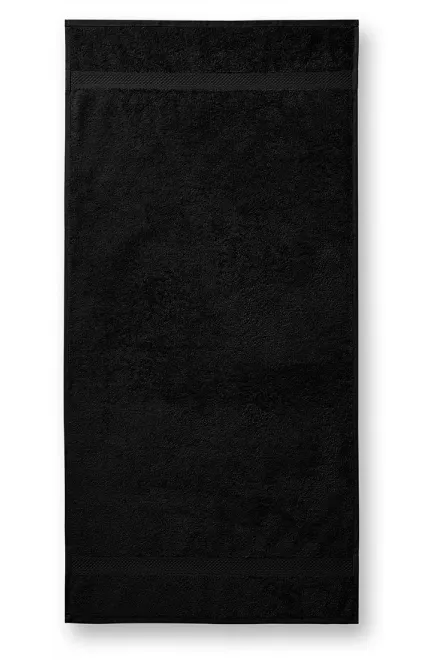 Tung bomullshandduk, 50x100cm, svart