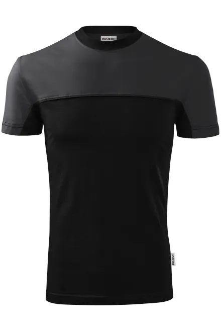 Två färger bomullst-shirt - ebenholts grå, M