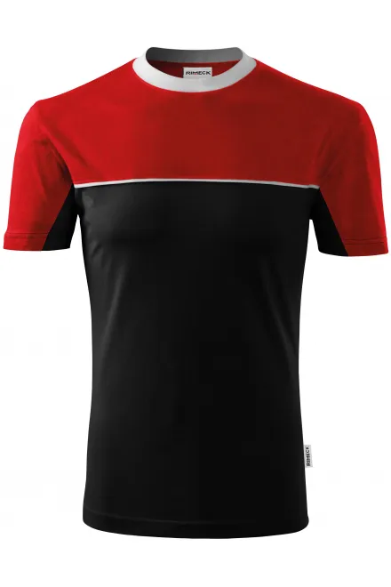 Två färger bomullst-shirt - svart, M