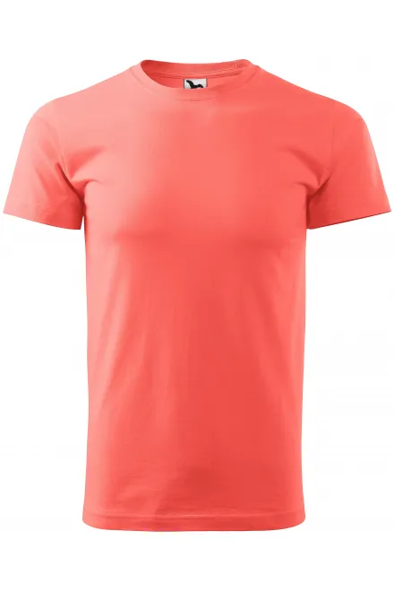 Unisex högre vikt T-shirt - korall, XS