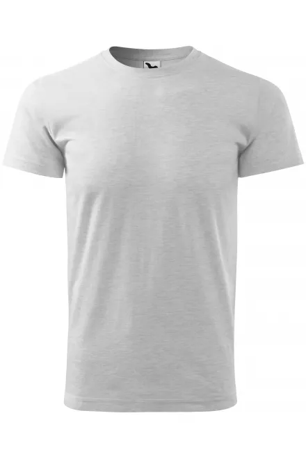 Unisex högre vikt T-shirt - ljusgrå marmor, XS