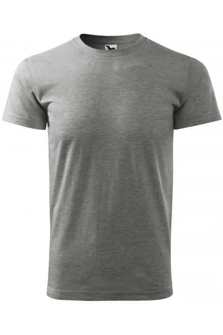 Unisex högre vikt T-shirt - mörkgrå marmor, XS