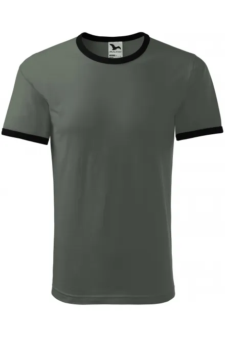 Unisex kontrast T-shirt - mörk skiffer, S