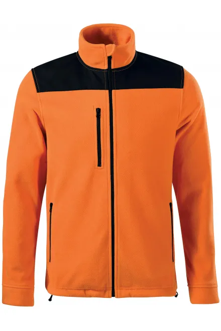 Varm unisex fleecejacka - orange, L